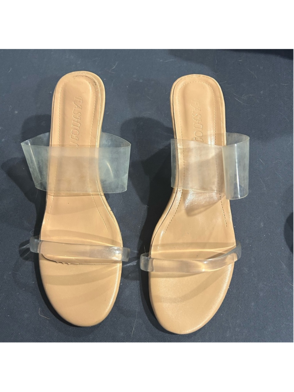 Fashion Clear Strap Tan Women's Shoes